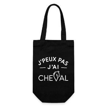 Cheval Humour Cadeau Passionné d'Équitation - Sac à bouteille - noir - Devant