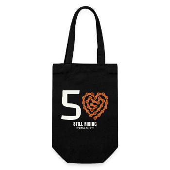50 Years Bike Still Riding Birthday Gift - Gift Bag for Bottles - black - Front