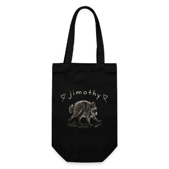 Cute Raccoon | Vintage Woodland Animal Illustratio - Gift Bag for Bottles - black - Front