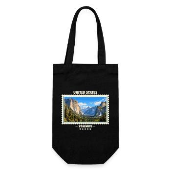 Vereinigte Staaten Yosemite Vintage Reisemarke - Geschenkbeutel für Flaschen - Schwarz - Vorne
