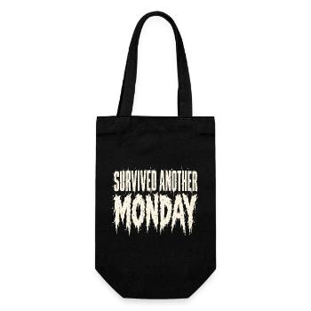 Hat einen weiteren Montags-Arbeitsplatz-Humor überlebt - Geschenkbeutel für Flaschen - Schwarz - Vorne
