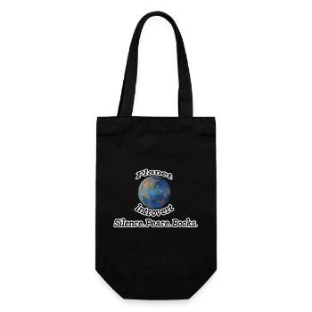 Planet Introvert Nerd, Fun, Geschenk Sprüche, Buch - Geschenkbeutel für Flaschen - Schwarz - Vorne
