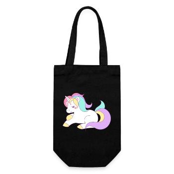 Einhorn - Geschenkbeutel für Flaschen - Schwarz - Vorne