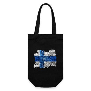 Drapeau de la Finlande Vintage - Sac à bouteille - noir - Devant