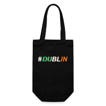 Dublin Ireland Island Cloverleaf - Gift Bag for Bottles - black - Front