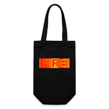 Fire / Feuer - Geschenkbeutel für Flaschen - Schwarz - Vorne