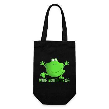 Laughing frog - Gift Bag for Bottles - black - Front