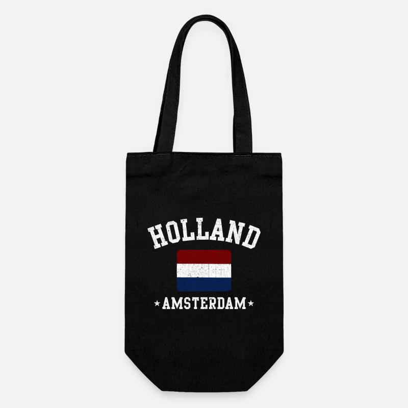 Holland Amsterdam Emblem - Gift Bag for Bottles - black