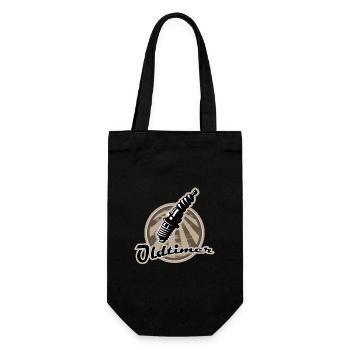 Vintage spark plug retro - Gift Bag for Bottles - black - Front