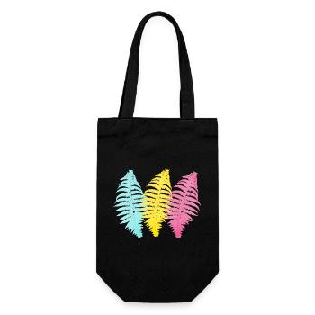 Trio de palmiers pastel - Sac à bouteille - noir - Devant