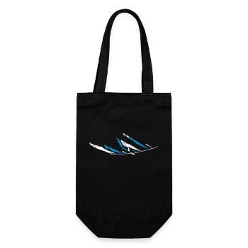 Segelflugzeug Segelfliegen Segelflieger - Geschenkbeutel für Flaschen - Schwarz - Vorne
