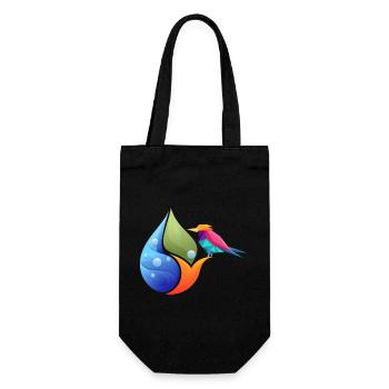 Feuille de couleurs géométrique du colibri - Sac à bouteille - noir - Devant