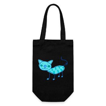 Doux chat de chat d’enfants en couleur - Sac à bouteille - noir - Devant