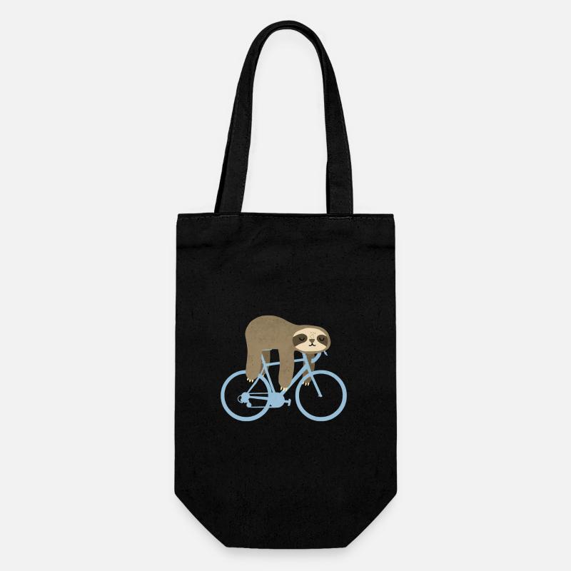 Sloth Bike - Gift Bag for Bottles - black
