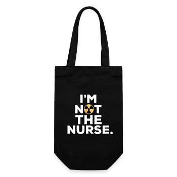 I'm not the nurse Humour Manip Radio Radiologie - Gift Bag for Bottles - black - Front