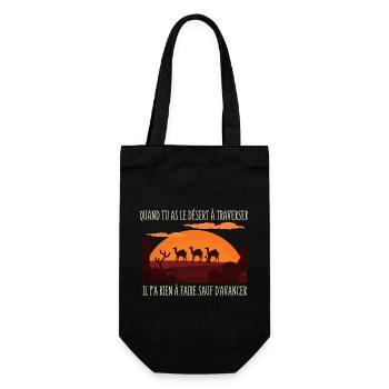 Quand tu as le Désert à Traverser../ Poésie - Sac à bouteille - noir - Devant