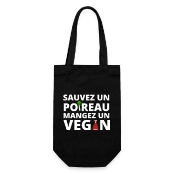 végan, végan humour, végétarien - Sac à bouteille - noir - Devant
