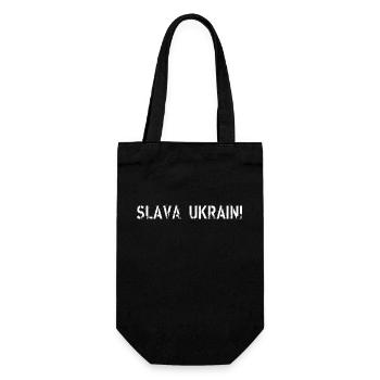 Slawa Ukraini - Geschenkbeutel für Flaschen - Schwarz - Vorne