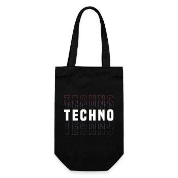 Futuristisches Techno-Design mit Neonfarben - Geschenkbeutel für Flaschen - Schwarz - Vorne