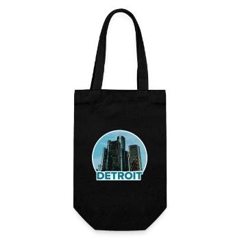 Detroit City Skyline Badge - Gift Bag for Bottles - black - Front