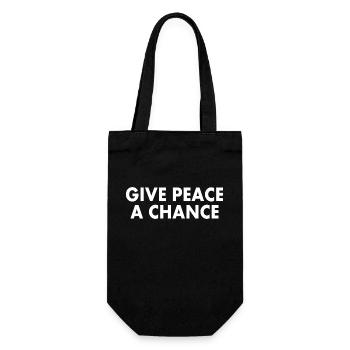 Give peace a chance - Sac à bouteille - noir - Devant