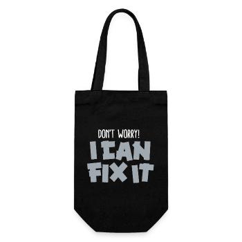Funny father Duct tape Don't worry! I can fix it - Gift Bag for Bottles - black - Front