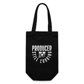 Studio Produzent Silhouette am Mischpult - Geschenkbeutel für Flaschen - Schwarz - Vorne