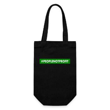 People not profit - Geschenkbeutel für Flaschen - Schwarz - Vorne