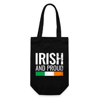 Irish And Proud Ireland Irish Flag Irish - Gift Bag for Bottles - black - Front