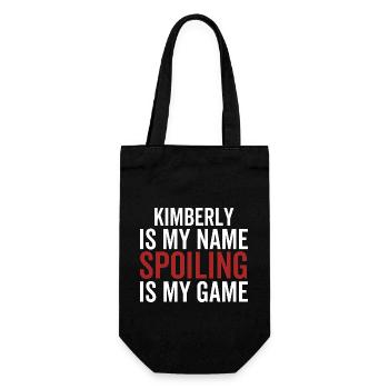 Kimberly ist mein Name Verderben ist mein Spiel - Geschenkbeutel für Flaschen - Schwarz - Vorne