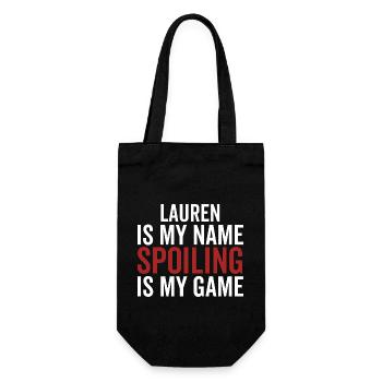 Lauren ist mein Name Verderben ist mein Spiel - Geschenkbeutel für Flaschen - Schwarz - Vorne