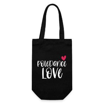 Pole Dance Love Poledancing Stange Geschenk - Geschenkbeutel für Flaschen - Schwarz - Vorne