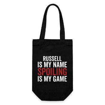 Russel ist mein Name Verderben ist mein Spiel - Geschenkbeutel für Flaschen - Schwarz - Vorne