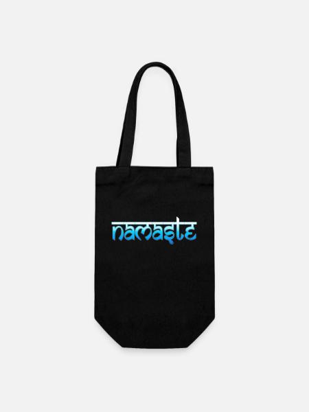Namaste - blue - Geschenkbeutel für Flaschen - Schwarz