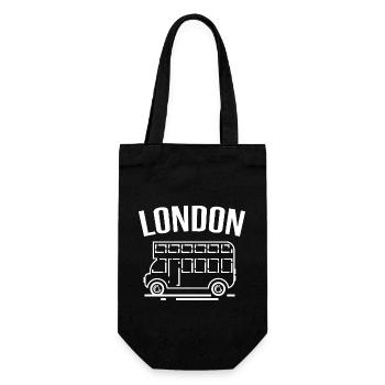 London Bus - Gift Bag for Bottles - black - Front