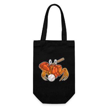 Krabbe Baseball Baseballschläger - Geschenkbeutel für Flaschen - Schwarz - Vorne