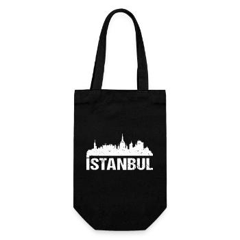 Istanbul Skyline - Geschenkbeutel für Flaschen - Schwarz - Vorne
