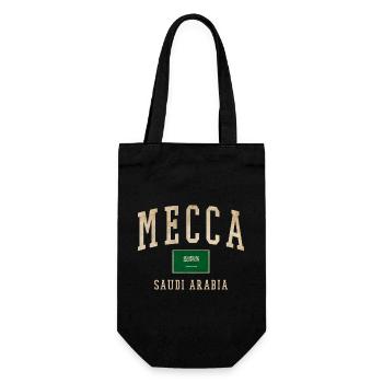 Emblème rétro saoudien de La Mecque - Sac à bouteille - noir - Devant