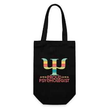 Fier psychologue - avec des éléments de psychologie - Sac à bouteille - noir - Devant