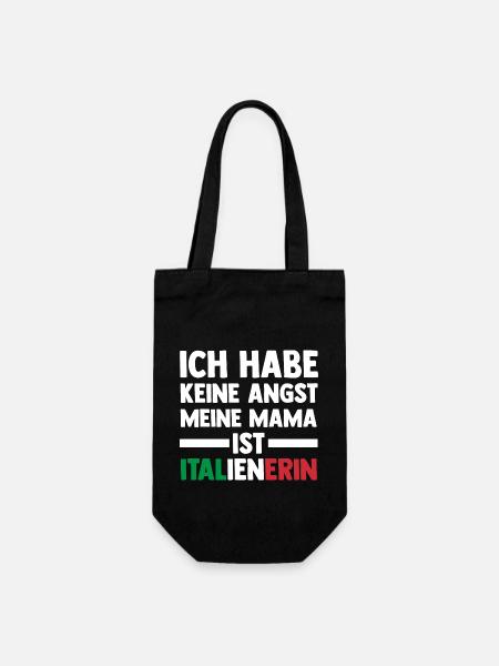 Ich habe keine Angst meine Mama ist Italienerin - Geschenkbeutel für Flaschen - Schwarz