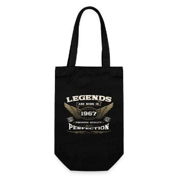 56th birthday legend born 1967 gift man - Gift Bag for Bottles - black - Front