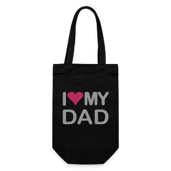 i love my dad - Gift Bag for Bottles - black - Front