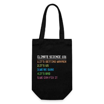 Marche des sciences Jour de la Terre Scientifiques sur les changements climatiques - Sac à bouteille - noir - Devant