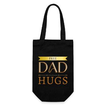 Free Dad Hugs - Gift Bag for Bottles - black - Front