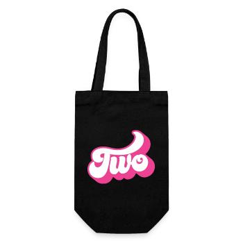 Two 2nd Birthday For Girls 2 Years Old - Gift Bag for Bottles - black - Front