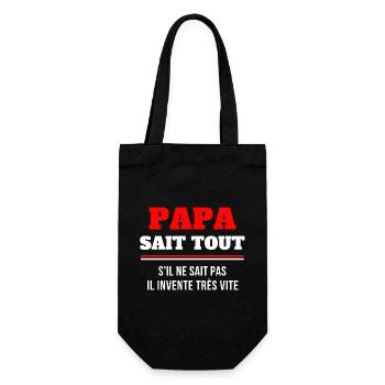 papa, dad, meilleur papa, super papa - Sac à bouteille - noir - Devant