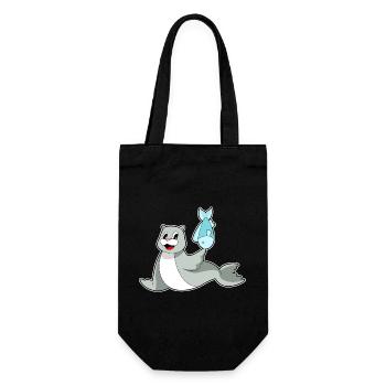 Poisson phoque - Sac à bouteille - noir - Devant