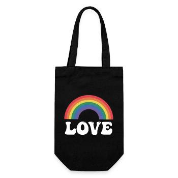 Rainbow Love - Gift Bag for Bottles - black - Front
