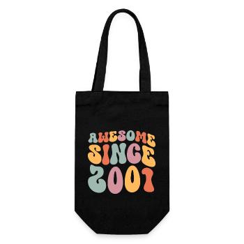 2001 Vintage Anniversaire Groovy Vintage Rétro - Sac à bouteille - noir - Devant