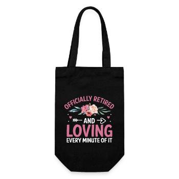 Retired Grandma Pensioner Pension Grandmother Reti - Gift Bag for Bottles - black - Front